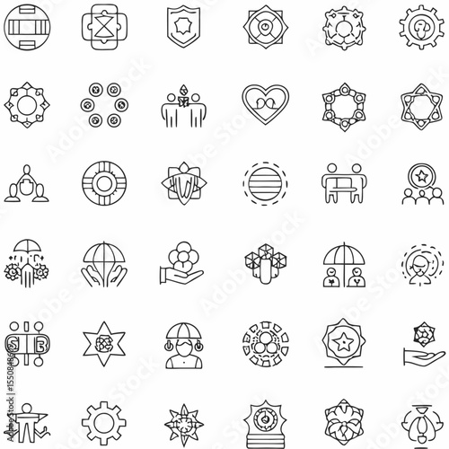 set of vector floral elements for design