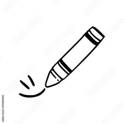 crayon drawing outline vector