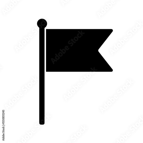 Military flag icon filled style representing unit identification and symbolism