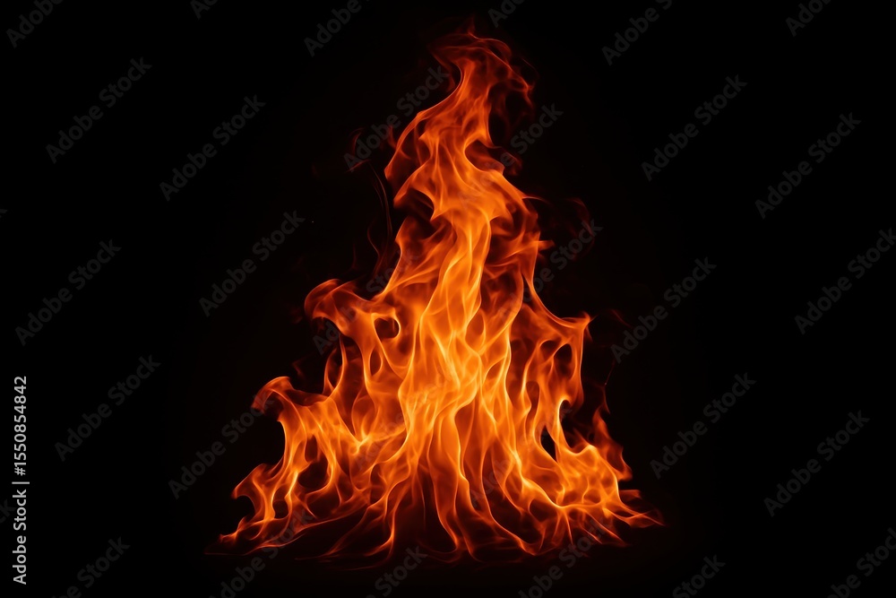 Fototapeta premium Dramatic Flame Effects with Intense Fire Elements for Creative Design and Energy Visualization Applications
