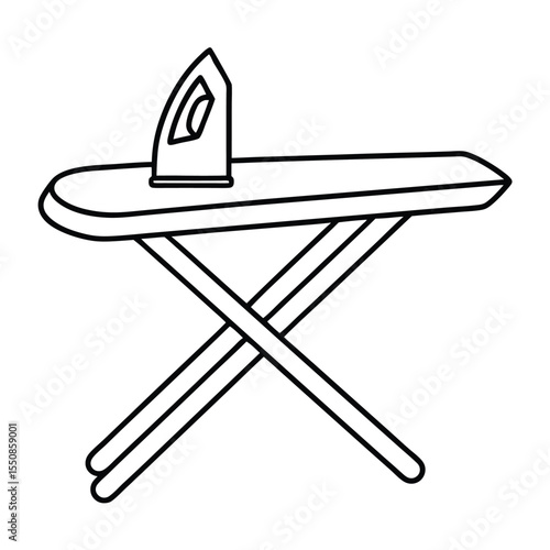 iron and ironing board