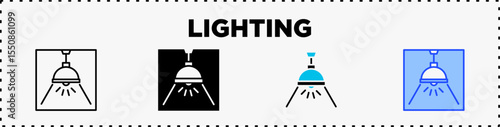 Lighting Icon Pack Line Glyph