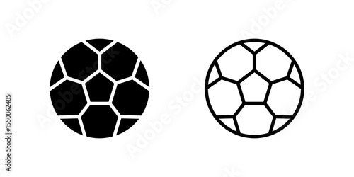 Classic soccer ball icon set for general football themes