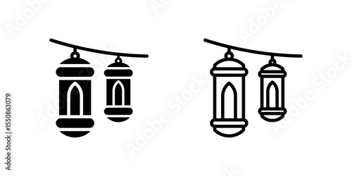 Islamic lanterns icon, commonly used during Ramadan as decoration.
