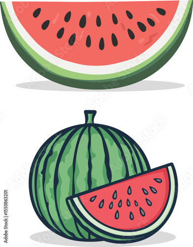 Cartoon watermelon illustration
