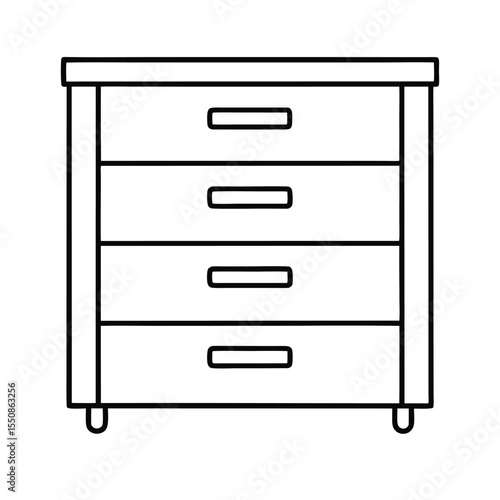 chest of drawers vector illustration
