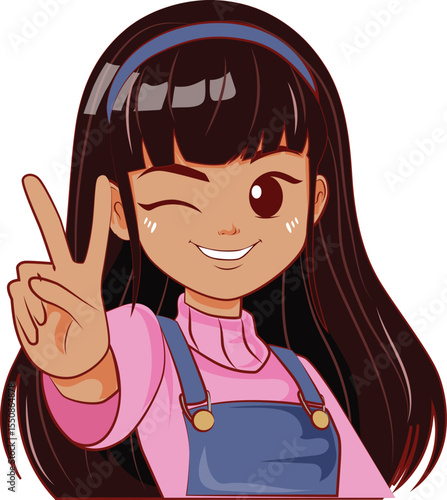 tanned skin girl hispanic girl winking