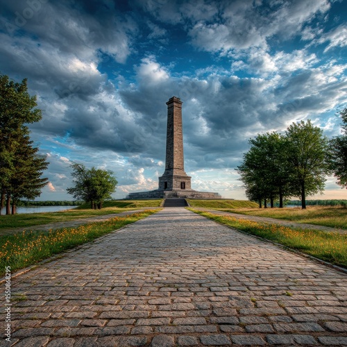 Monumental vista at sunset