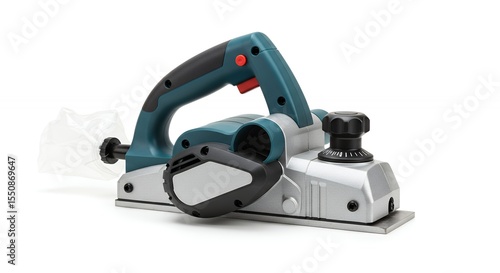 Electric planer tool on white background