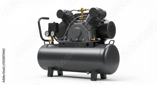 Gray industrial air compressor