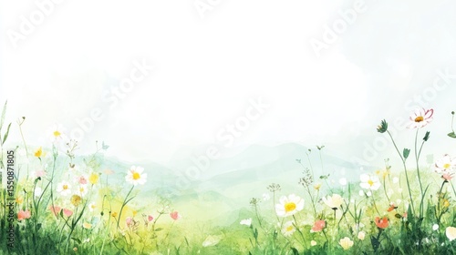 Beautiful pastel meadow flowers
