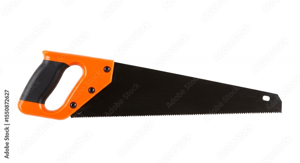 Orange handle black blade hand saw