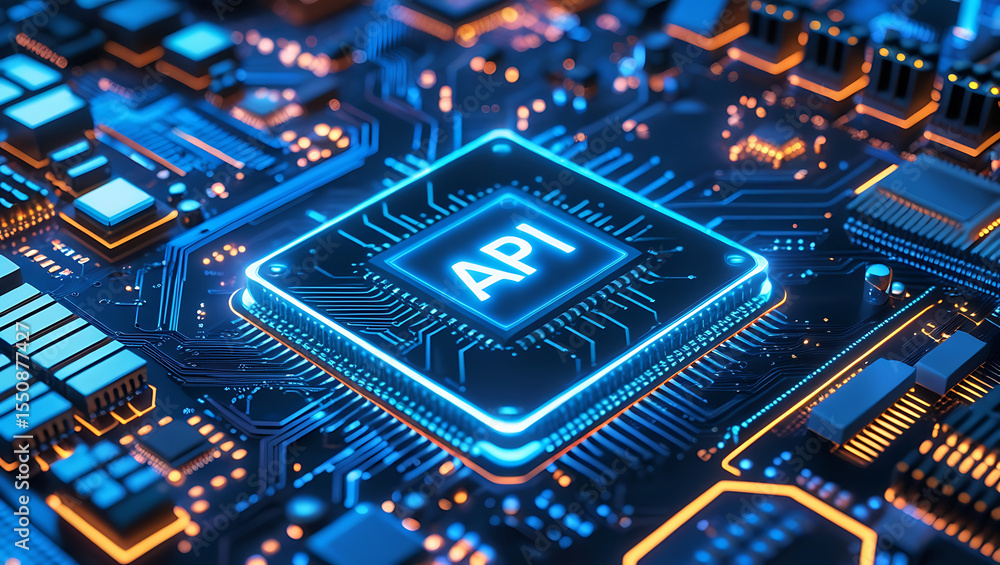 API Chip Concept – Microchip Symbolizing Application Programming Interface Integration and Modern Digital Infrastructure
API Chip Concept – Microchip Symbolizing Application Programming Interface Integration and Modern Digital Infrastructure