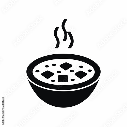 Paneer Butter Masala icon vector silhouette illustration isolated on white background