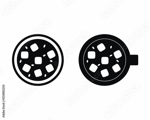 Paneer Butter Masala vector silhouette illustration isolated on white background