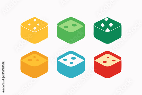 set of Paneer Butter Masala icon vector silhouette illustration isolated on white background
