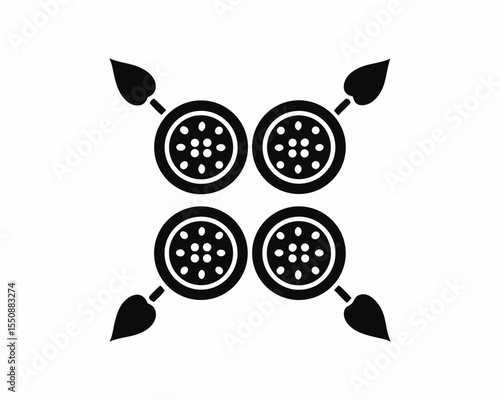 Paneer Butter Masala icon vector silhouette illustration isolated on white background
