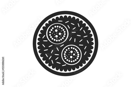 Biryani vector silhouette illustration isolated on white background