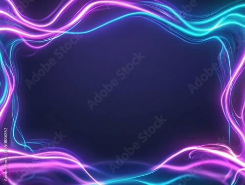 Abstract Neon Border