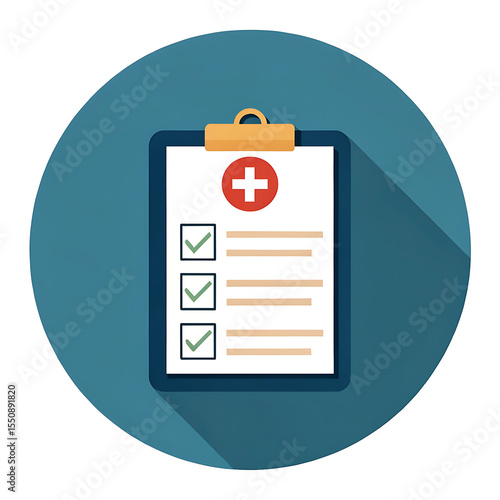 Medical Action, Patient Chart, Doctors Office, Clip Art, Flat Design, Isolated Concept of Doctors Office Clip Art