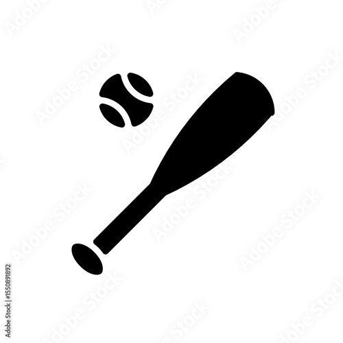 baseball equipment glyph icon