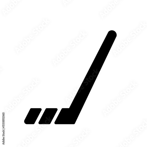hockey stick glyph icon