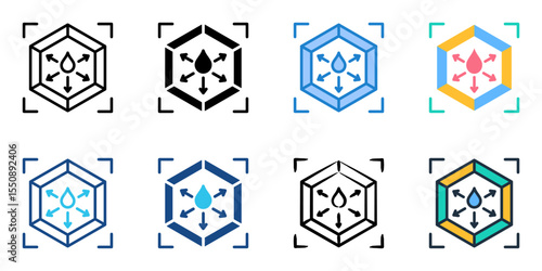4D Printing icon set multiple style collection 
