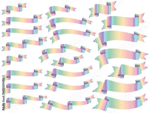 リボン、変形滑、20虹淡