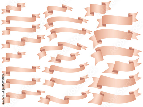 リボン、変形滑、m8桃金