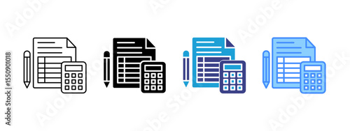 Bookkeeping Multipel Icon Set.