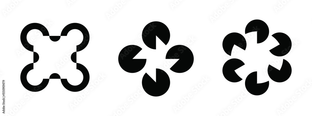 Fototapeta premium Mind and perception: negative space geometry in cognitive visual psychology – vector illustration.