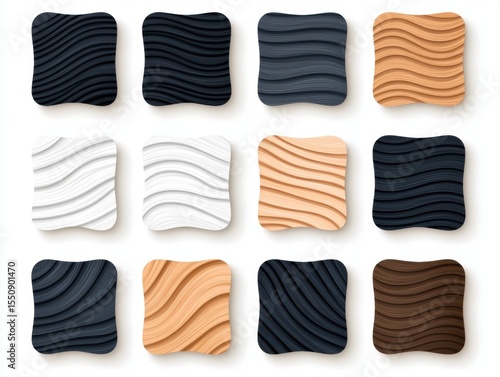 Abstract Geometric Patterns in Various Shades