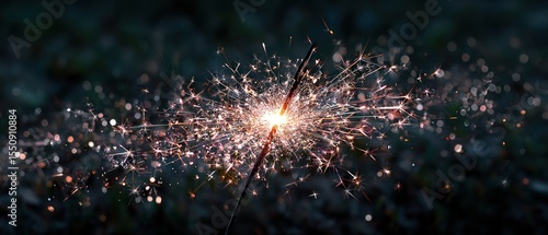 Wallpaper Mural Sparkling sparkler exploding in the dark Torontodigital.ca