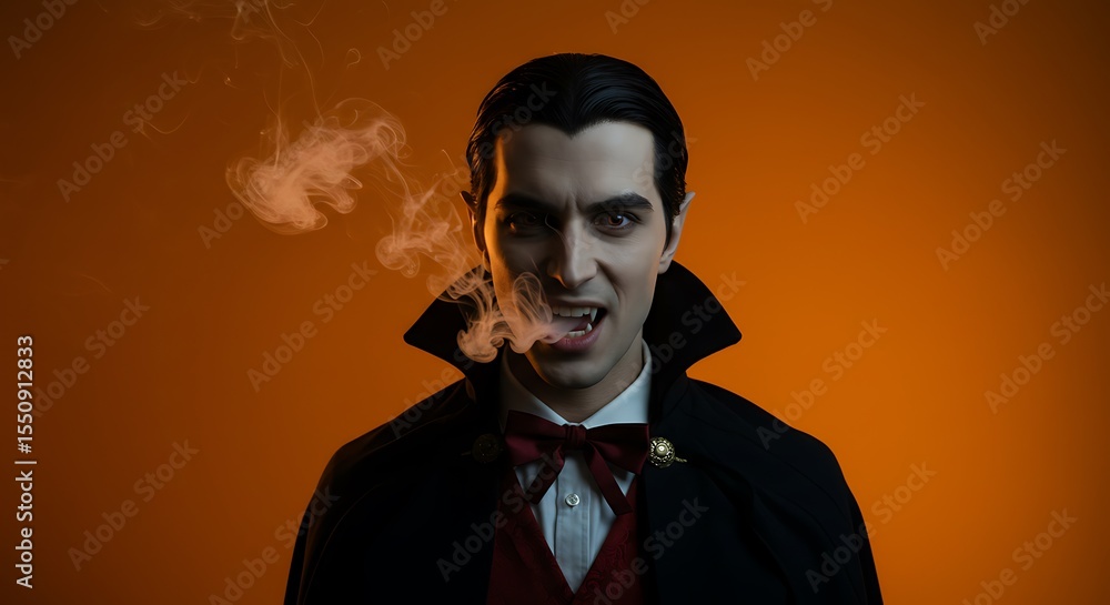 Vampire smoke portrait in costume Vampire smoke portrait in costume