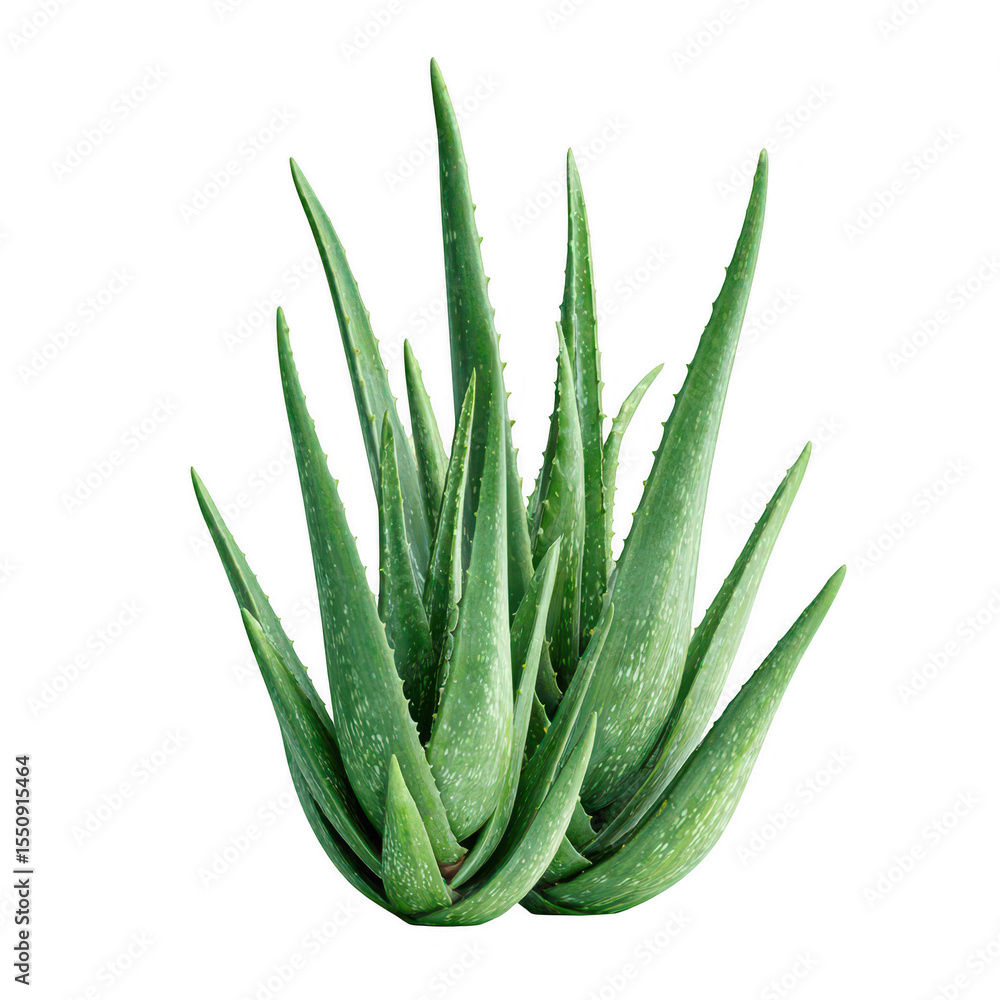 Fototapeta premium Lush aloe vera plant, vibrant green leaves