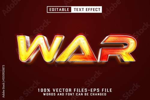 War Metalic Text - Editable Text Effect