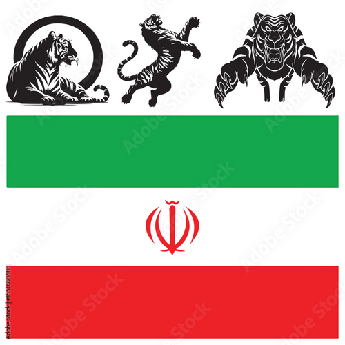 Tiger the vector image  iran