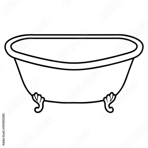 bath tub on white background