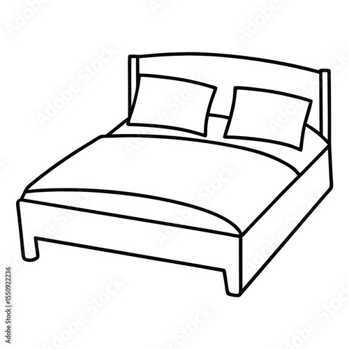 bed in a white