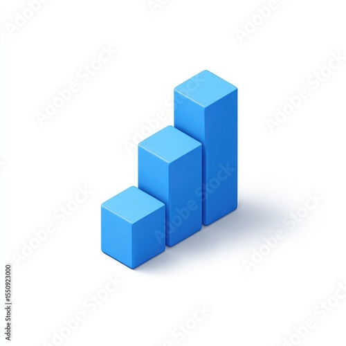 Light-blue 3D bar graph icon Free Download Light-blue 3D bar graph icon - GFXLoad