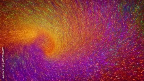 Abstract vibrant swirling tunnel of color