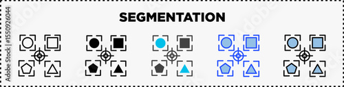 Segmentation Icon Pack Line Glyph