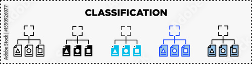 Classification Icon Pack Line Glyph