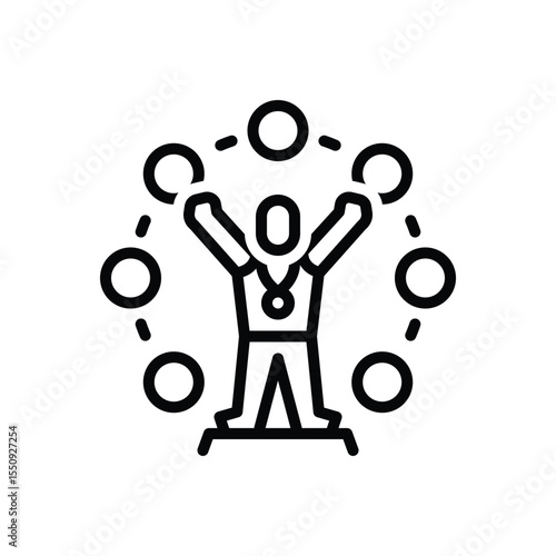Black line icon for superior methods