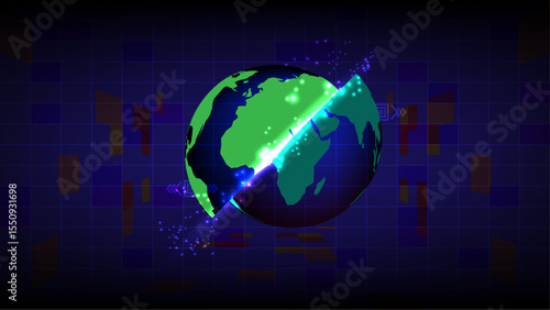 Global Connection in Hand Earth Protection & Digital Future