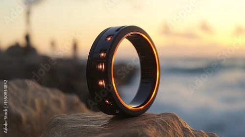 A high-tech smart ring that displays augmented reality notifications in the air 