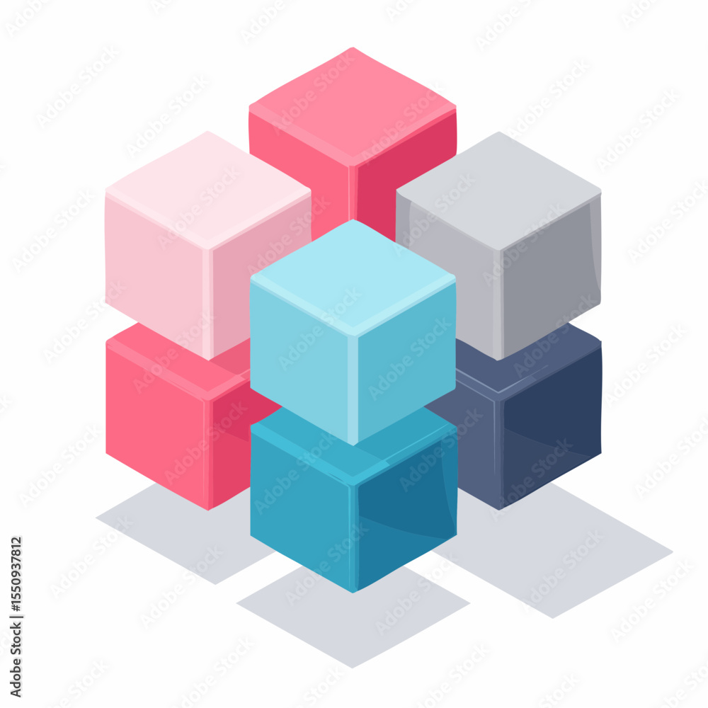 isometric voxel cube grid in candy pink teal and slate gray tones
isometric voxel cube grid in candy pink teal and slate gray tones