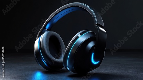 A futuristic wireless gaming headset with immersive 3D audio technology 