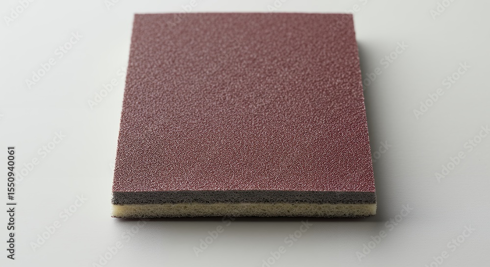 Fototapeta premium Closeup of layered material sample reddish brown and off white colors