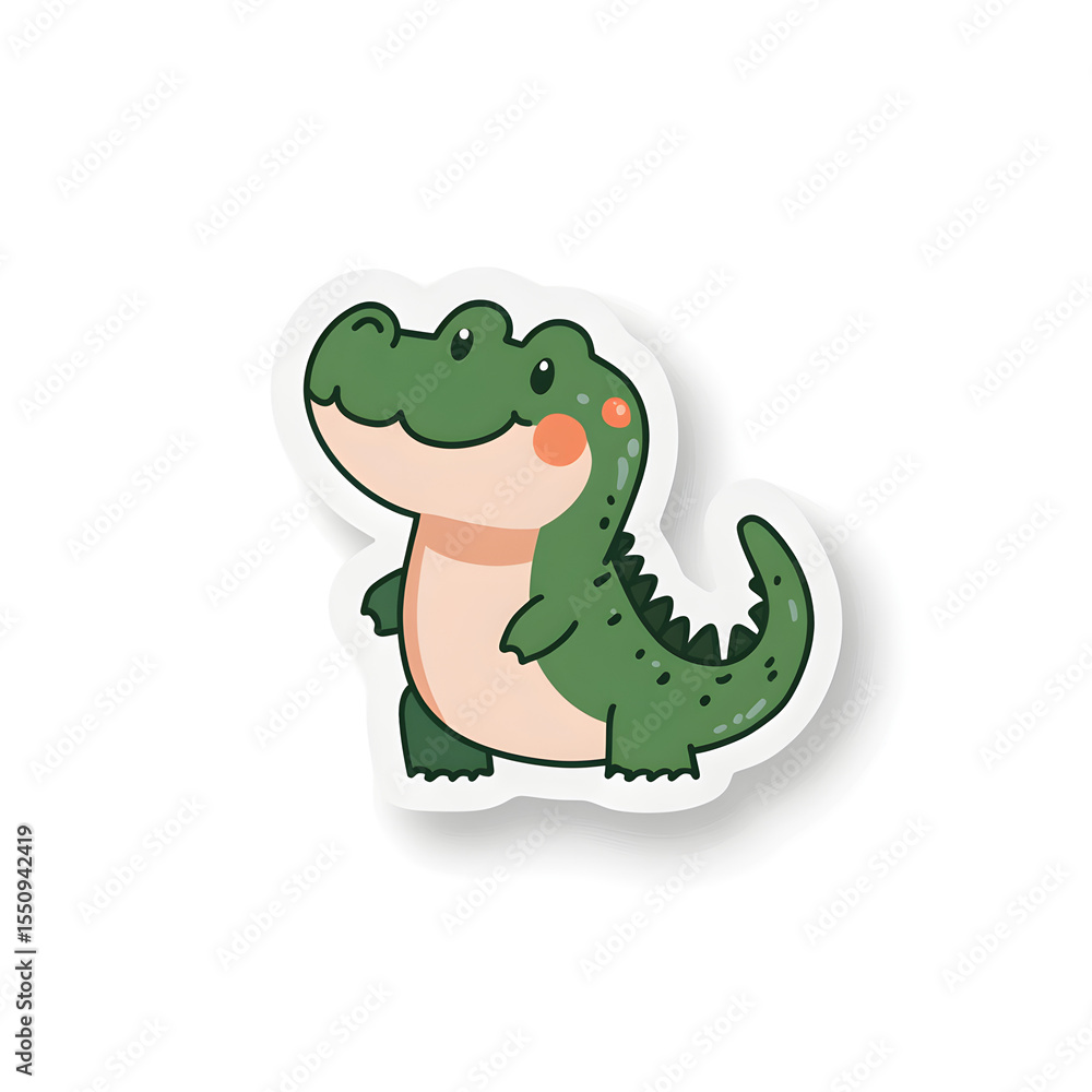 Fototapeta premium Cute crocodile cartoon
